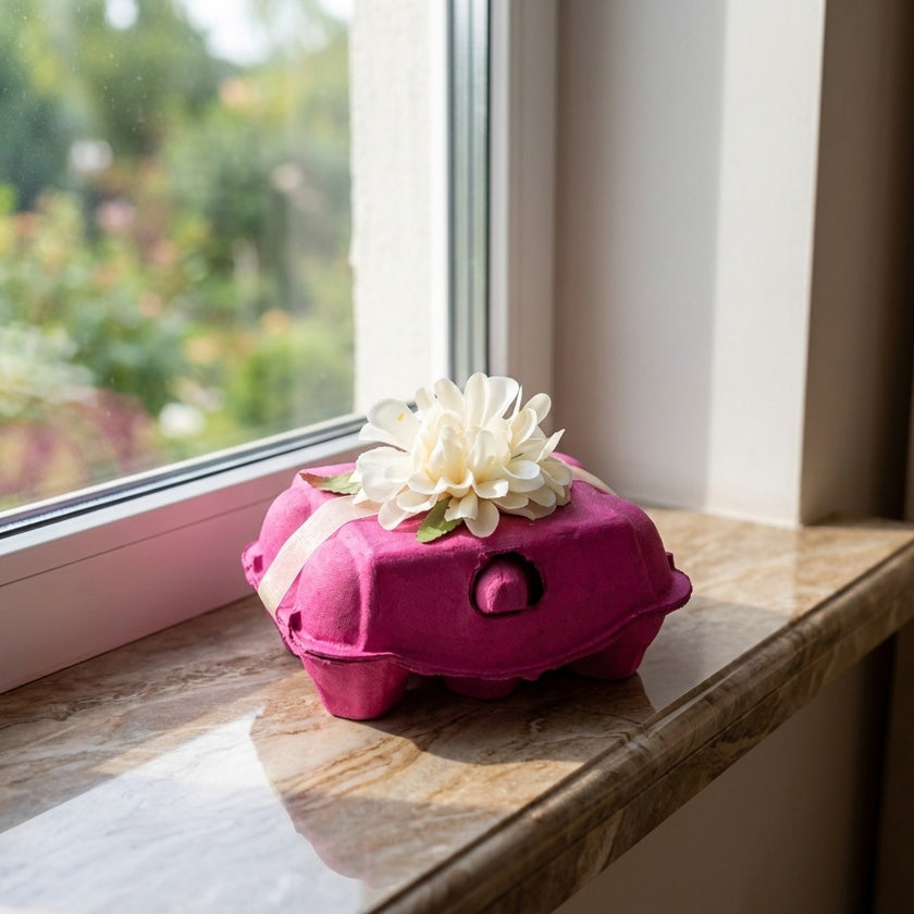 Set 6 ouă decorative de Paște roz