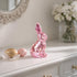 Iepuraș de Paște roz cu lumini LED