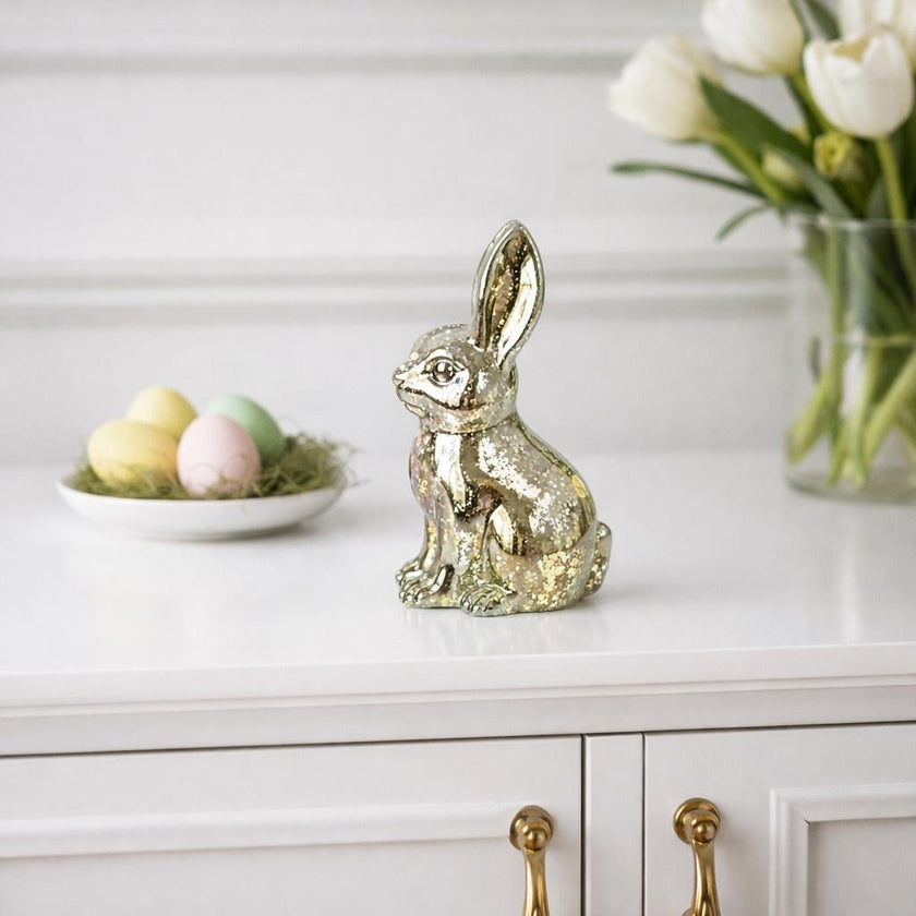 Iepuraș de Paște verde cu lumini LED