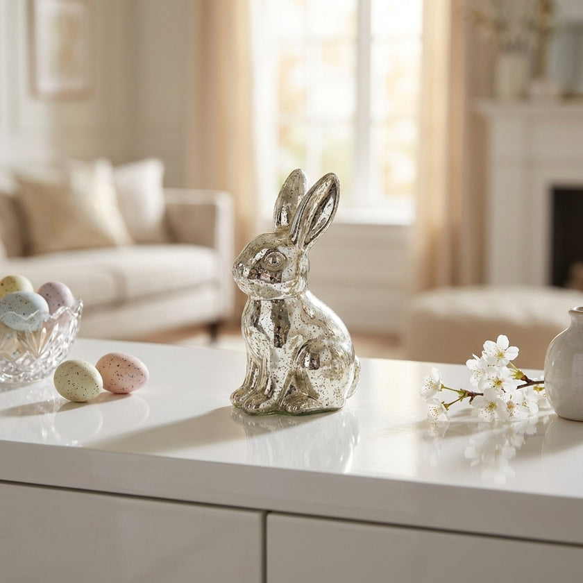 Iepuraș de Paște verde cu lumini LED