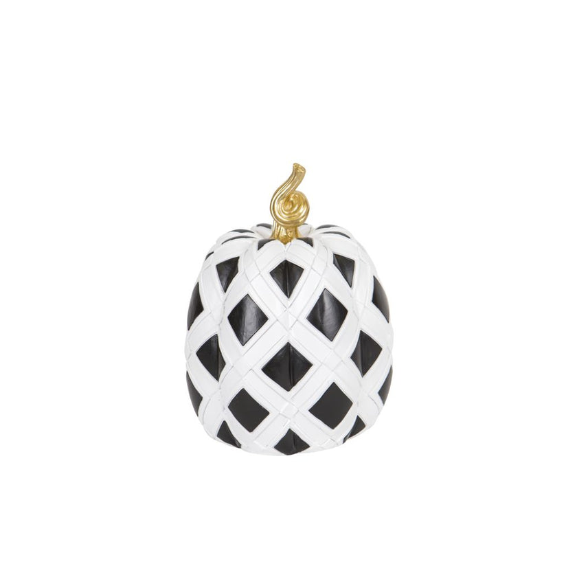 Dovleac decorativ alb-negru 24cm