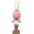 Figurină iepuraș de Paște cu buchet 25cm