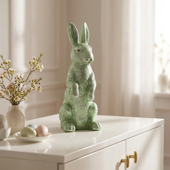 Iepuraș de Paște verde cu sclipici 44cm