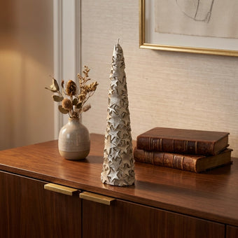 Lumânare aurie cu stele 29cm
