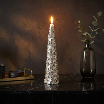 Lumânare aurie cu stele 29cm