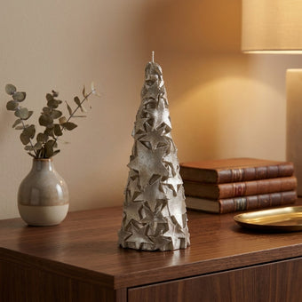 Lumânare aurie cu stele 15cm