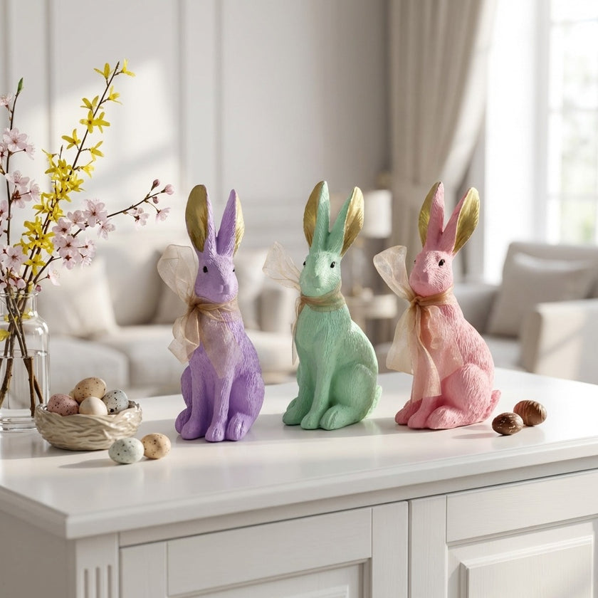 Iepuraș de Paște mov 14cm