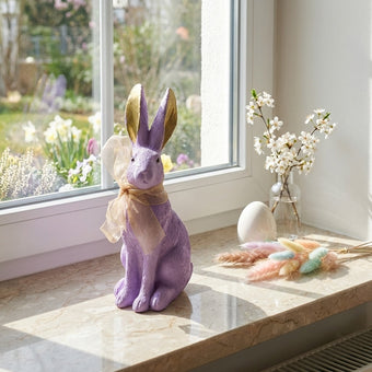 Iepuraș de Paște mov 14cm