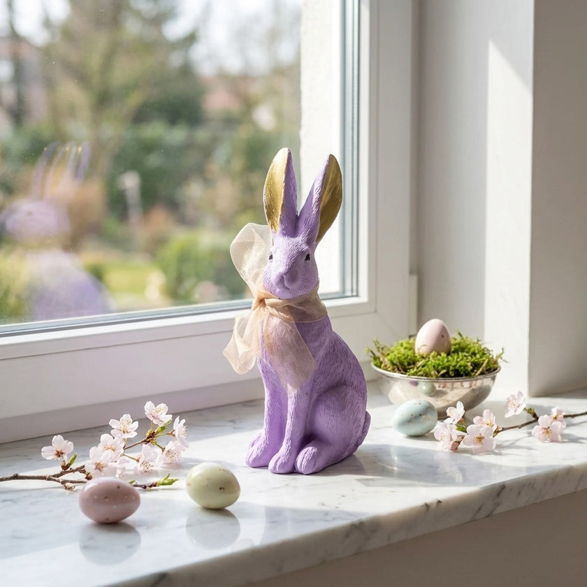 Iepuraș de Paște mov 14cm