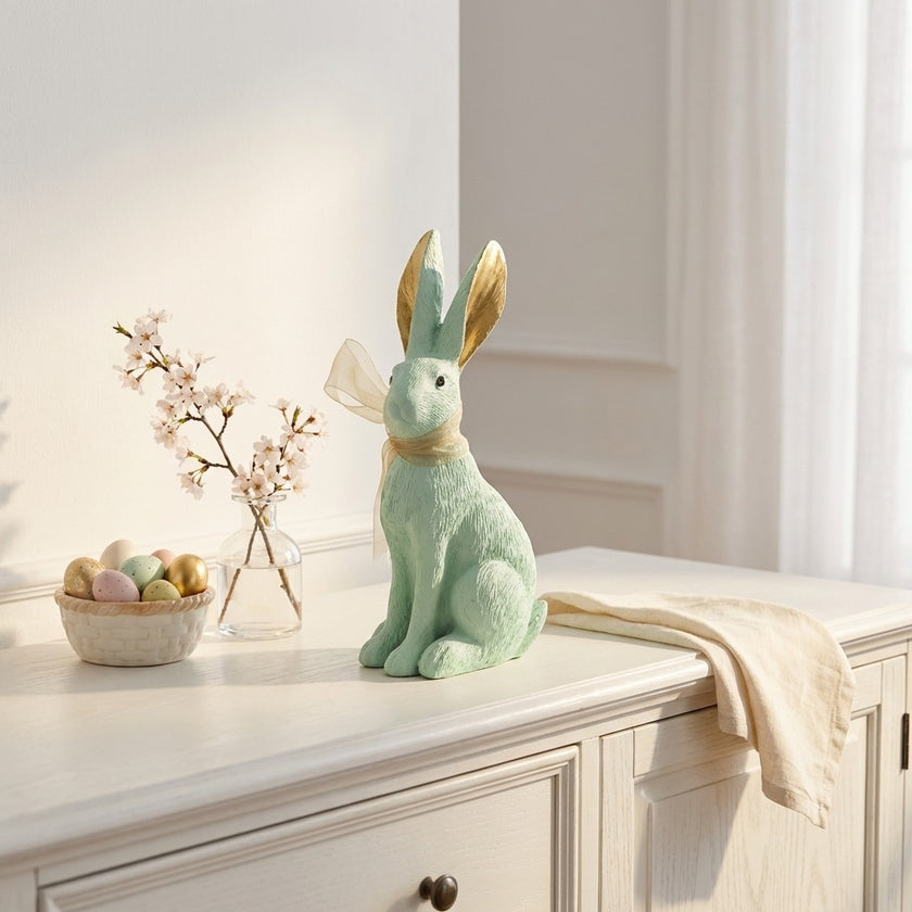 Iepuraș de Paște verde 14cm