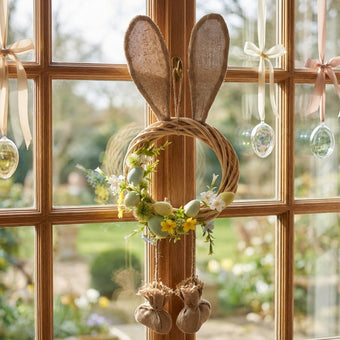 Coroniță de Paște iepuraș cu ouă decorative