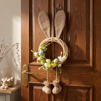 Coroniță de Paște iepuraș cu ouă decorative