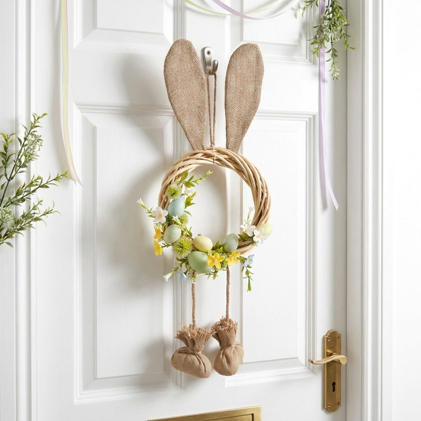 Coroniță de Paște iepuraș cu ouă decorative