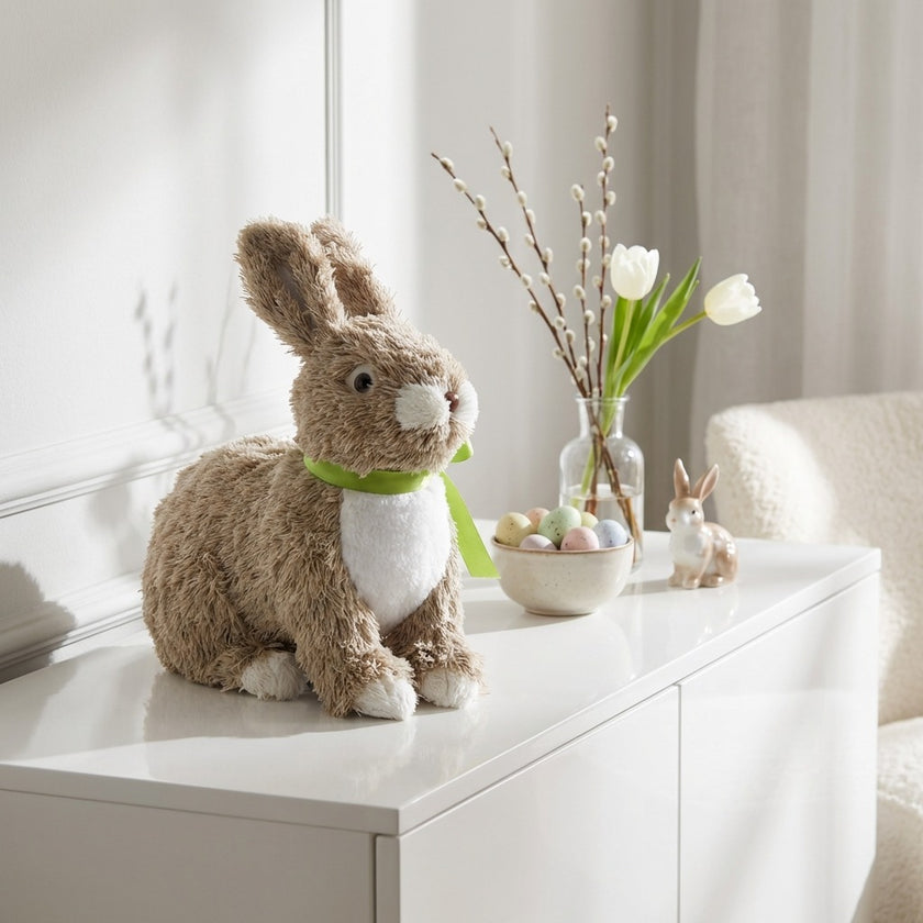 Iepuraș de Paște textil 20cm