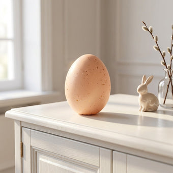 Ou decorativ de Paște roz 14cm