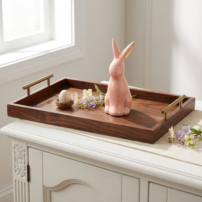 Iepuraș de Paște din ceramică roz intens 18cm