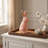 Iepuraș de Paște din ceramică roz intens 25cm