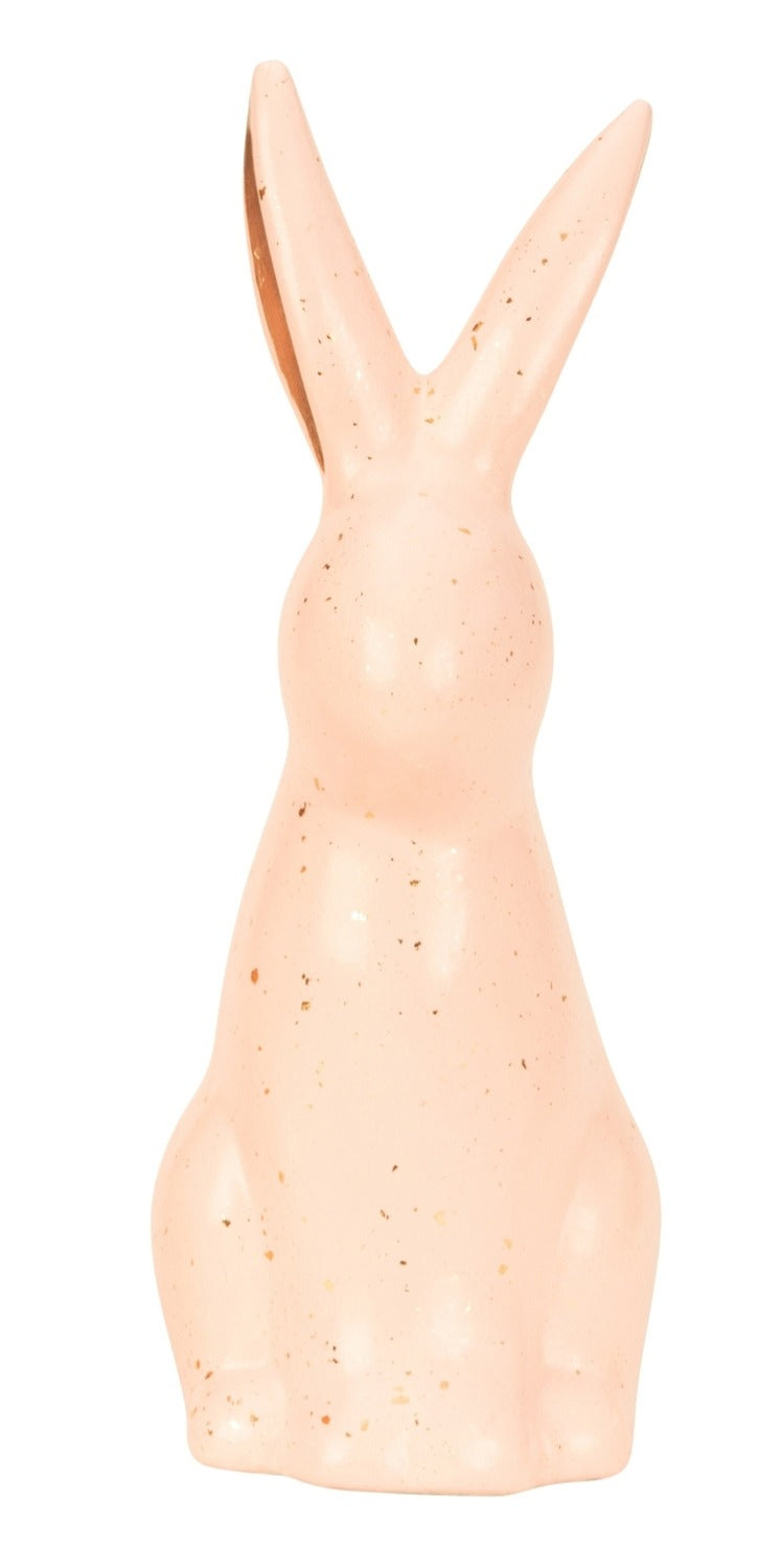 Iepuraș de Paște din ceramică roz 25cm