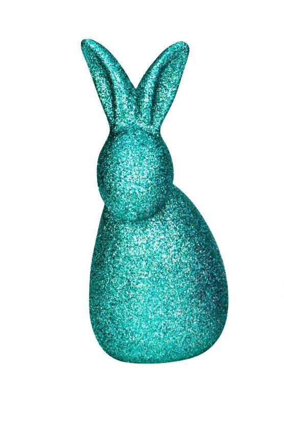 Iepuraș de Paște verde cu sclipici 23cm