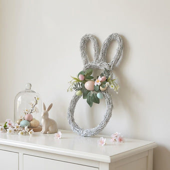 Coroniță de Paște iepuraș cu ouă 41cm