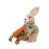 Iepuraș de Paște textil cu roabă și morcov 32cm