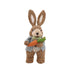 Iepuraș de Paște din paie cu sacou și morcov 27cm
