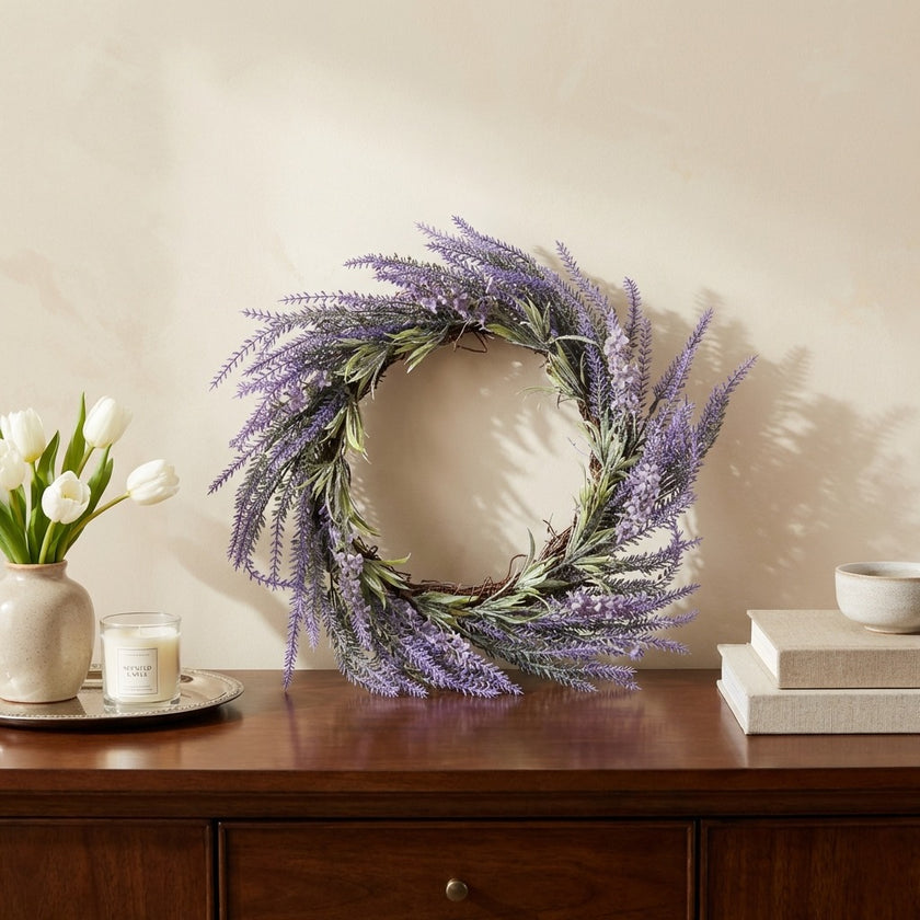 Coroniță decorativă cu lavandă 40cm