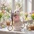 Iepuraș de Paște textil pe bicicletă 30cm