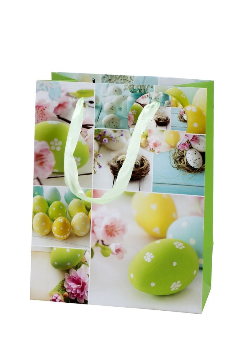 Pungă cadou Paște verde 23cm