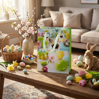 Pungă cadou Paște verde 23cm