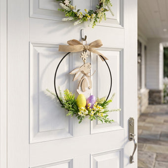 Coroniță de Paște metalică cu iepuraș