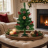 Brad artificial decorativ de masă cu conuri, 70 ramuri, verde, 60cm