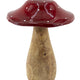 Ciupercă decorativă din lemn cu pălărie roșie