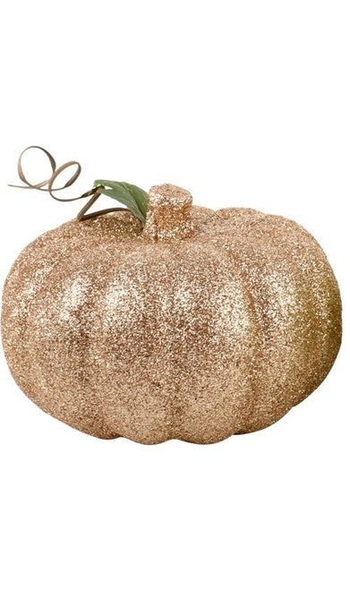 Dovleac decorativ auriu cu sclipici