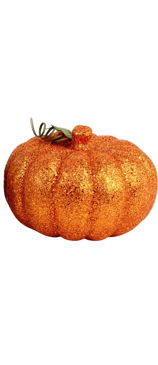 Dovleac decorativ portocaliu cu sclipici 