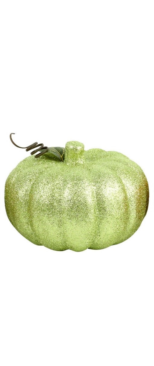 Dovleac decorativ verde cu sclipici