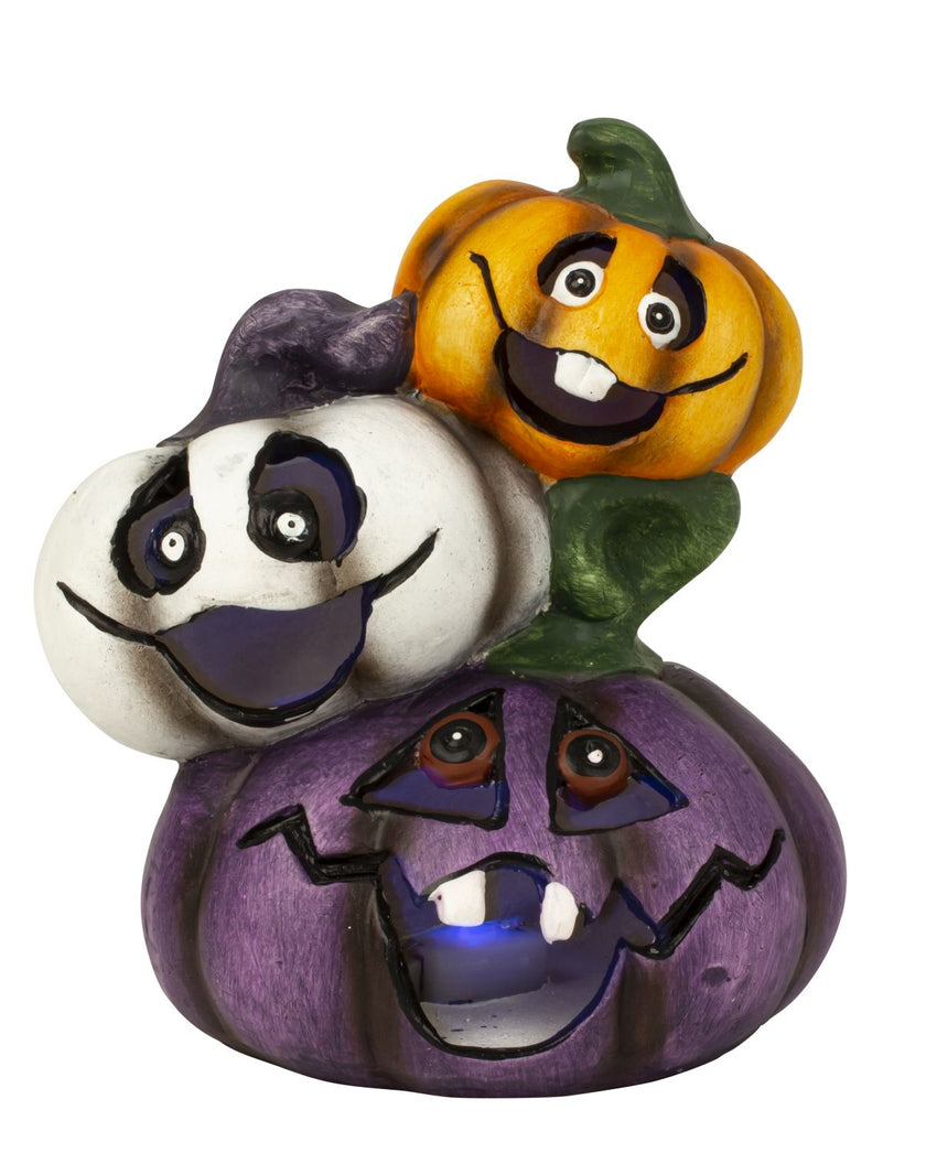 Dovleci decorativi cu led, din ceramică, colorați