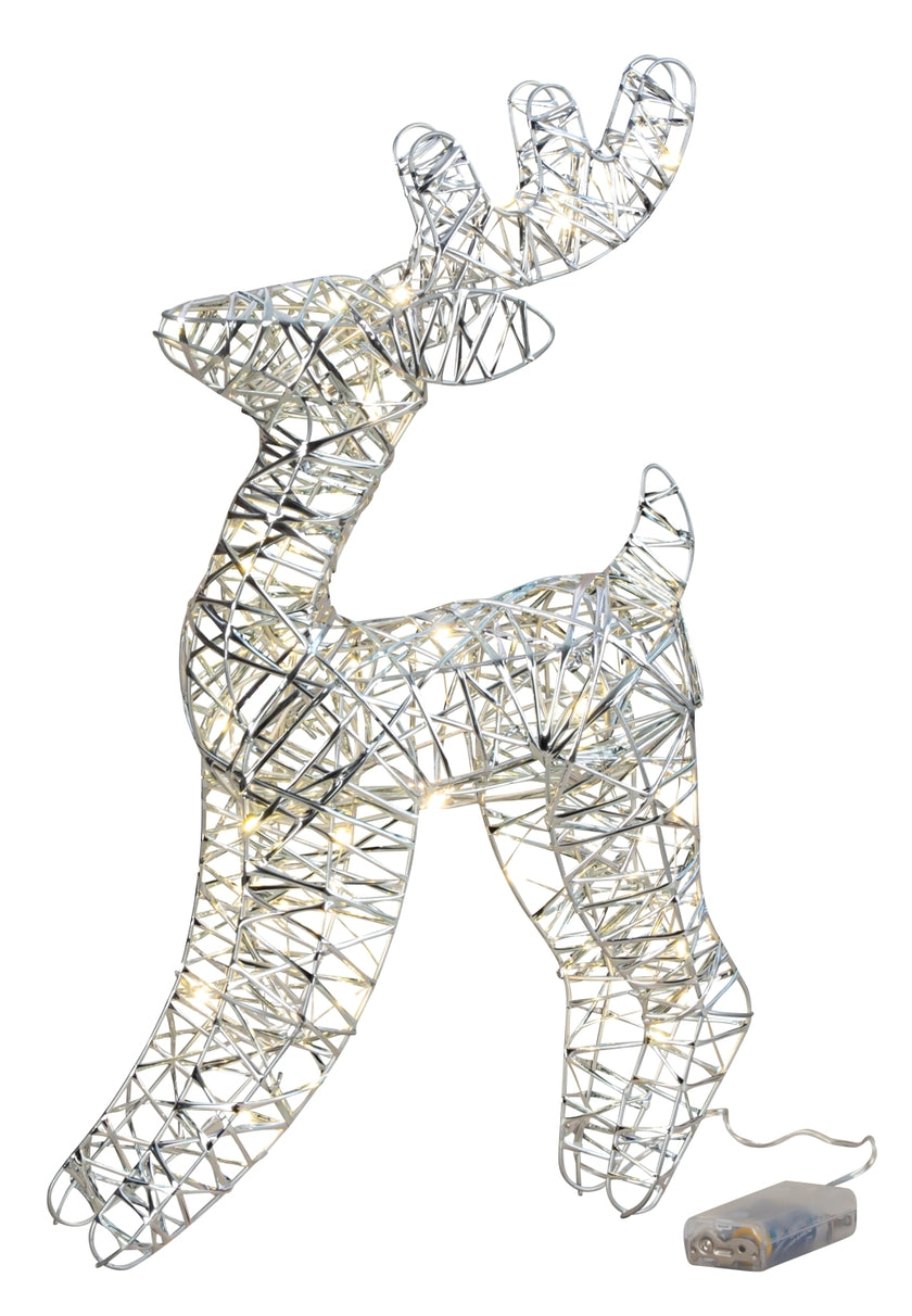 Figurină 3D în formă de ren cu lumini LED