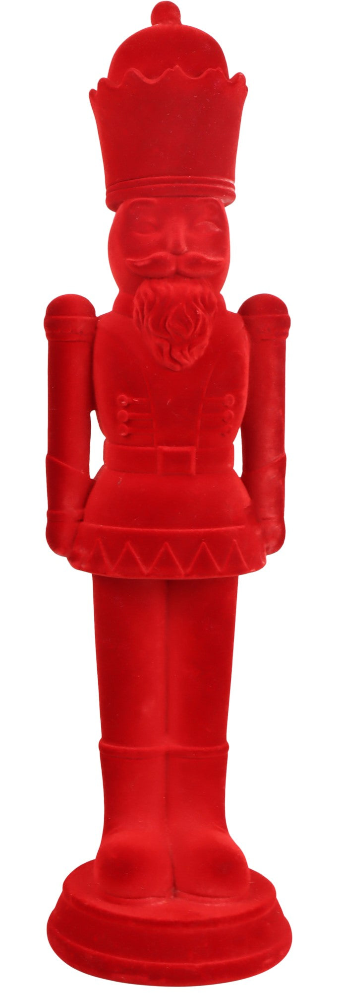 Figurină spărgător de nuci roșu catifelat