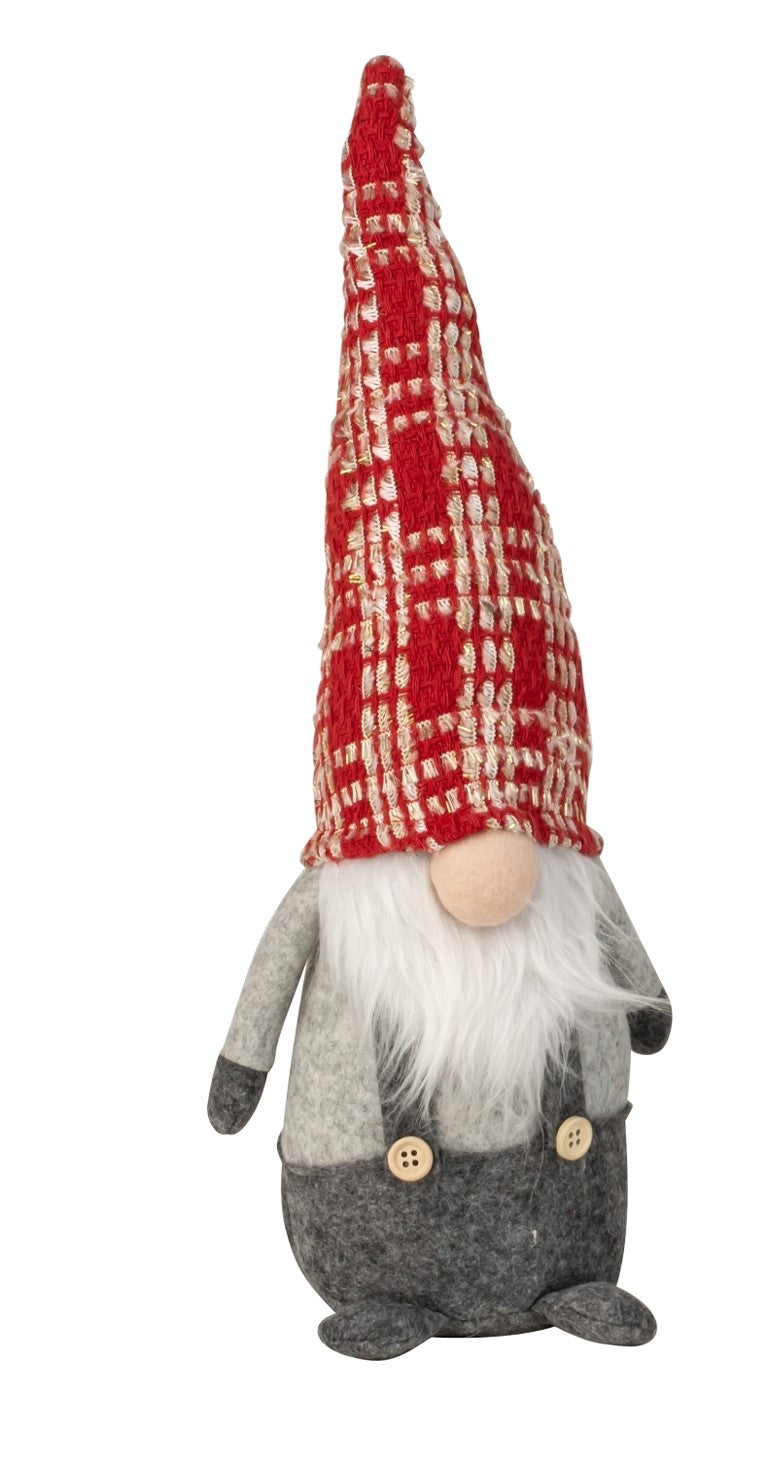 Gnom decorativ de Crăciun cu pălărie lungă roșie