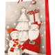Pungă cadou cu Moș Crăciun și om de zăpadă 