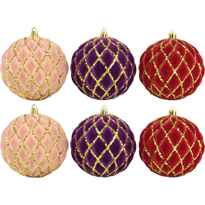 Set de globuri din catifea, de Crăciun
