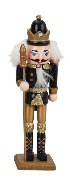 Spărgător de nuci cu coroană, negru cu auriu 