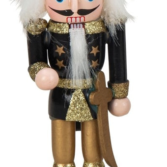 Spărgător de nuci cu sabie, negru cu auriu