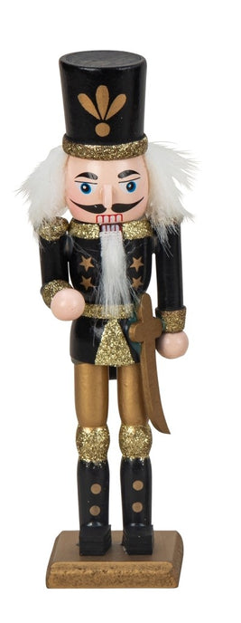 Spărgător de nuci cu sabie, negru cu auriu