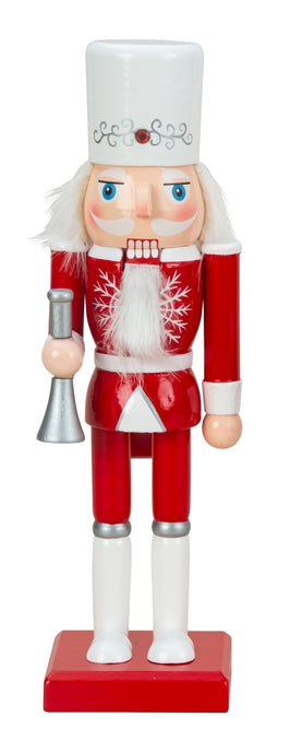 Spărgător de nuci cu trompetă alb și roșu 