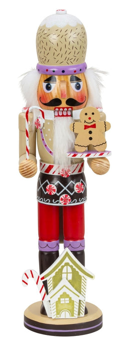 Spărgător de nuci decorativ cu turtă dulce și bastonaș Candy Cane