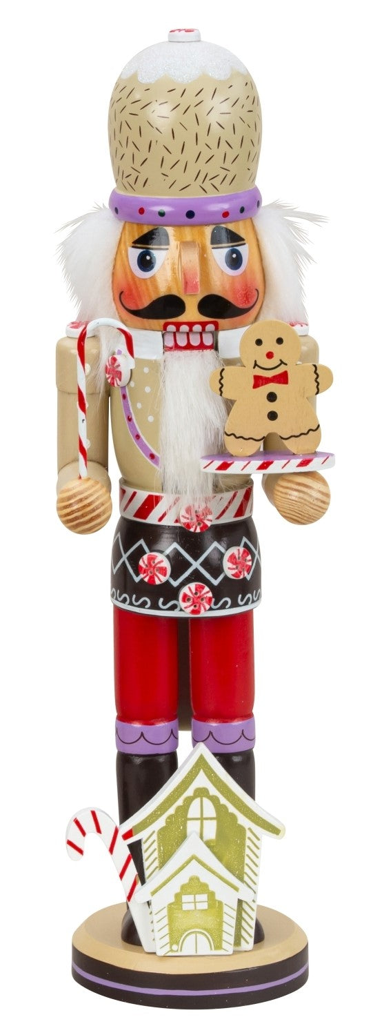 Spărgător de nuci decorativ cu turtă dulce și bastonaș Candy Cane