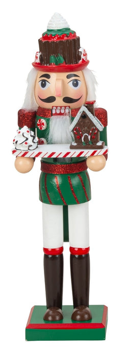 Spărgător de nuci decorativ cu căsuță de turtă dulce și frișcă