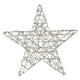 Stea decorativă argintie cu leduri aprinse